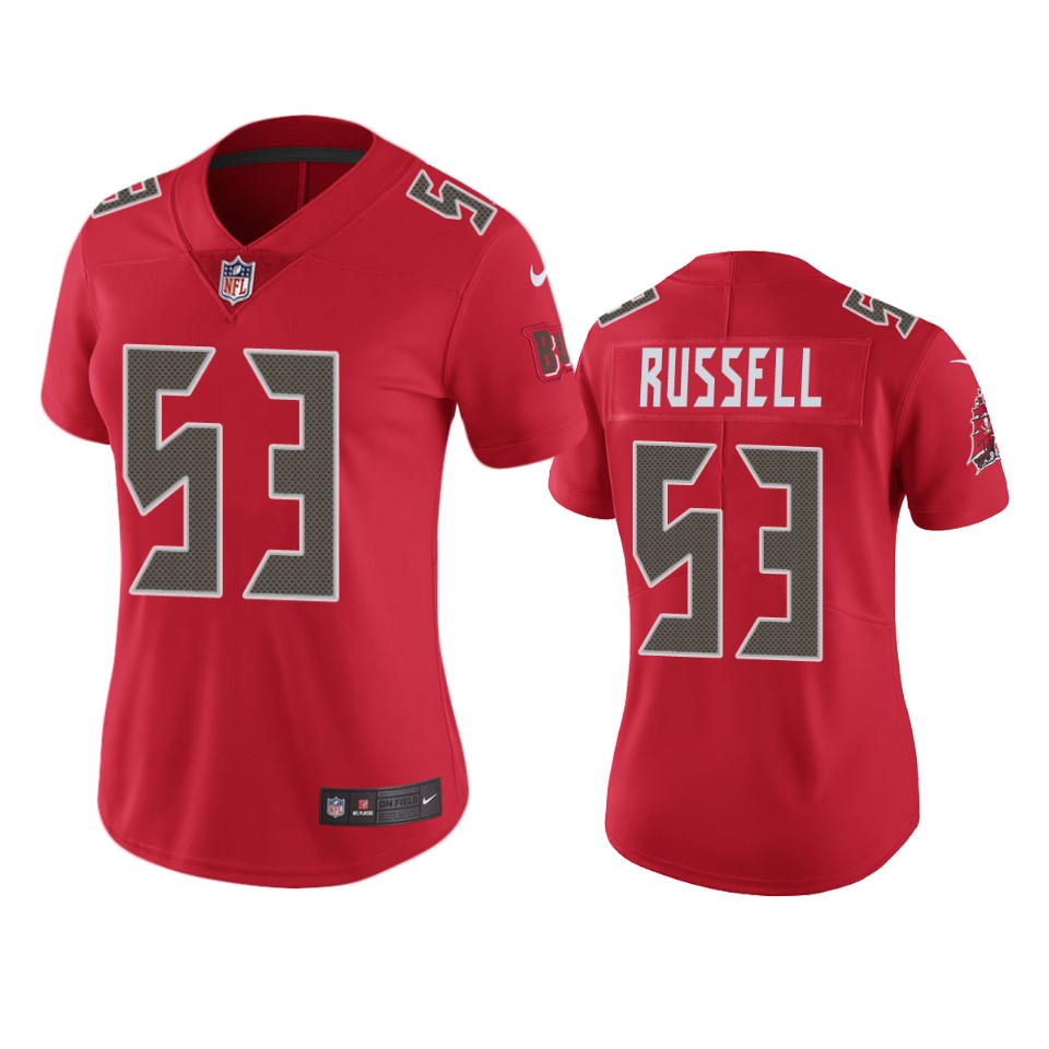 Tampa Bay Buccaneers WOMEN Nike NFL Color Rush Limited #53 Chapelle Russell Red Jersey->tampa bay buccaneers->NFL Jersey